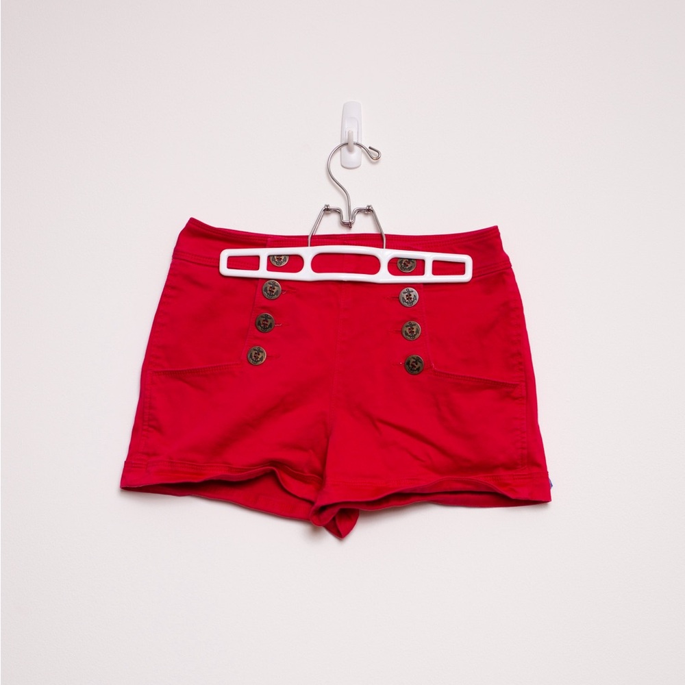 Red Express Button Up Shorts - image 1
